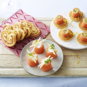 recette apéritif saumon roulés et palmiers